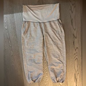 White and grey lululemon “Om” pant. Size 10.